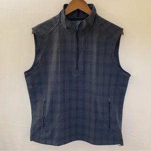 Jos A. Bank Leadbetter Navy Plaid Golf Vest Size Medium